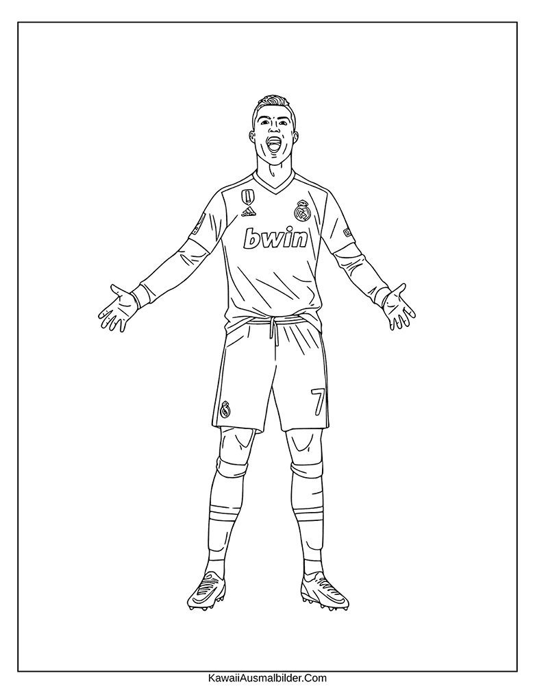 fußballspieler cristiano ronaldo ausmalbild