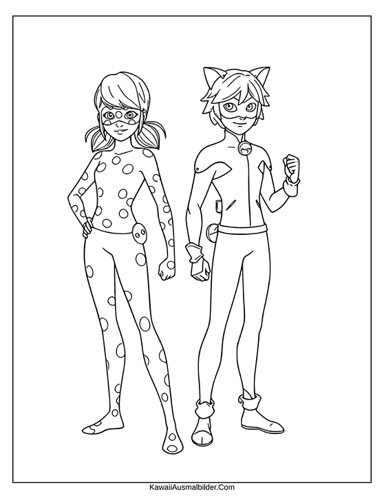 ladybug & cat noir ausmalbilder