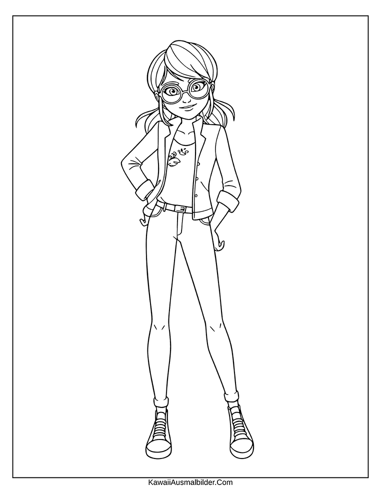 ladybug chloe ausmalbild