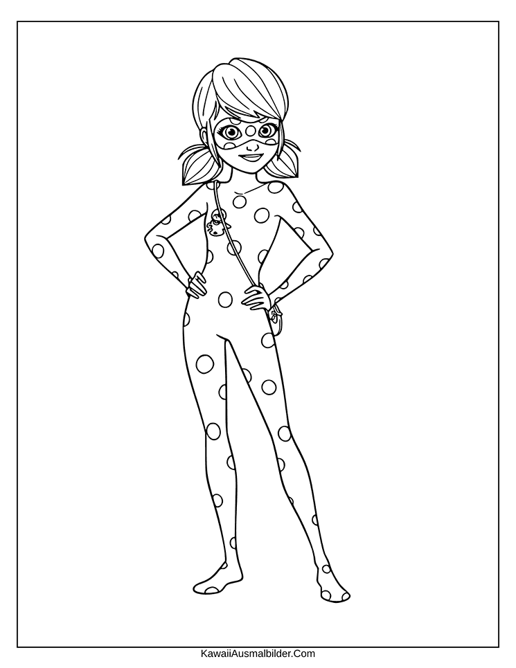 ladybug marinette ausmalbild