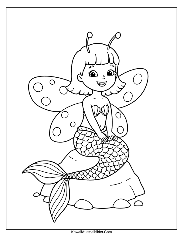 ladybug meerjungfrau ausmalbild
