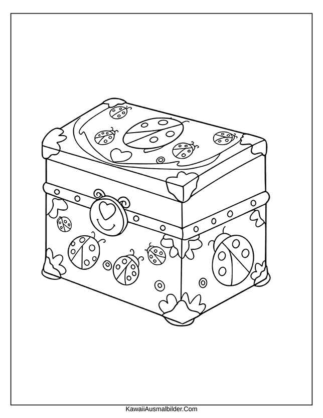 ladybug schatulle ausmalbild