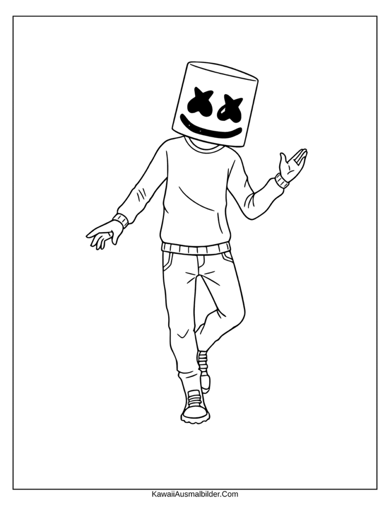 marshmello fortnite ausmalbil
