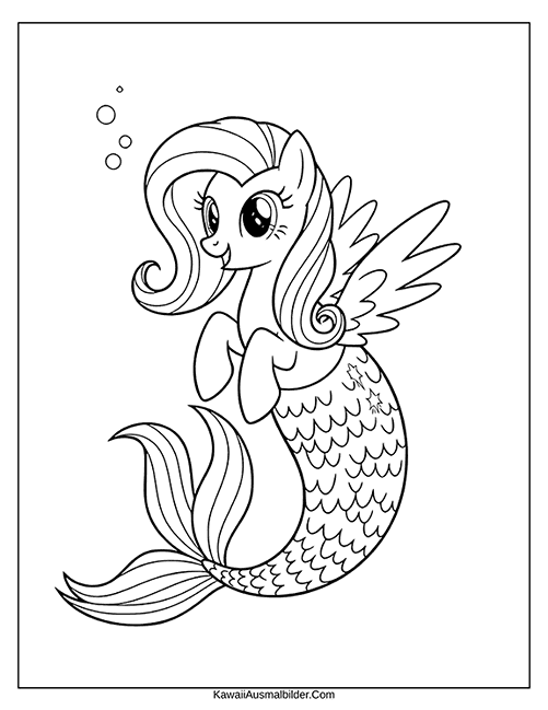 my little pony meerjungfrau ausmalbild