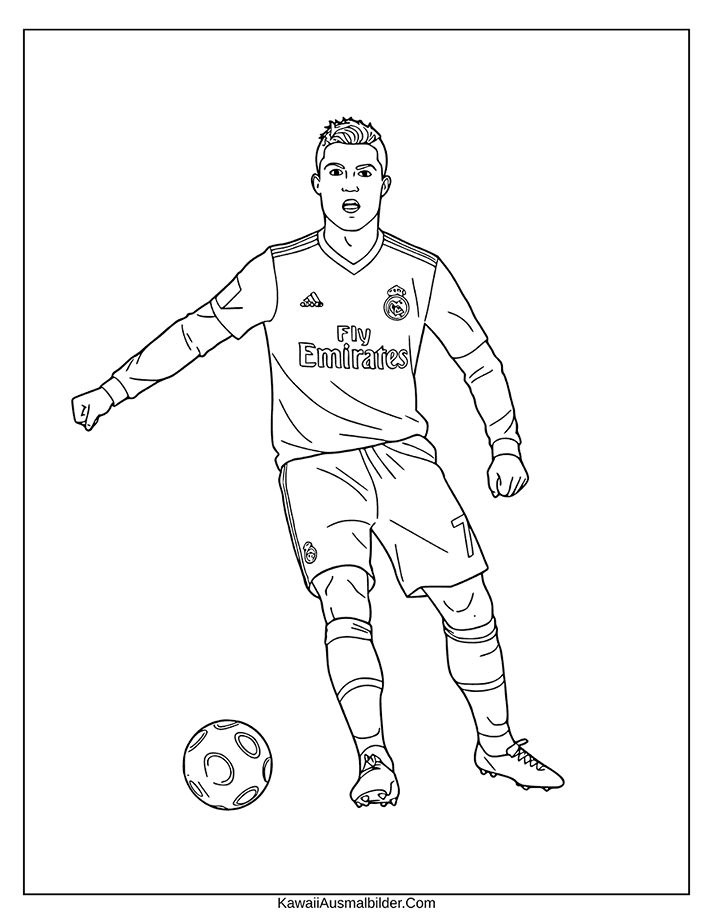 ronaldo ausmalbild für kinder