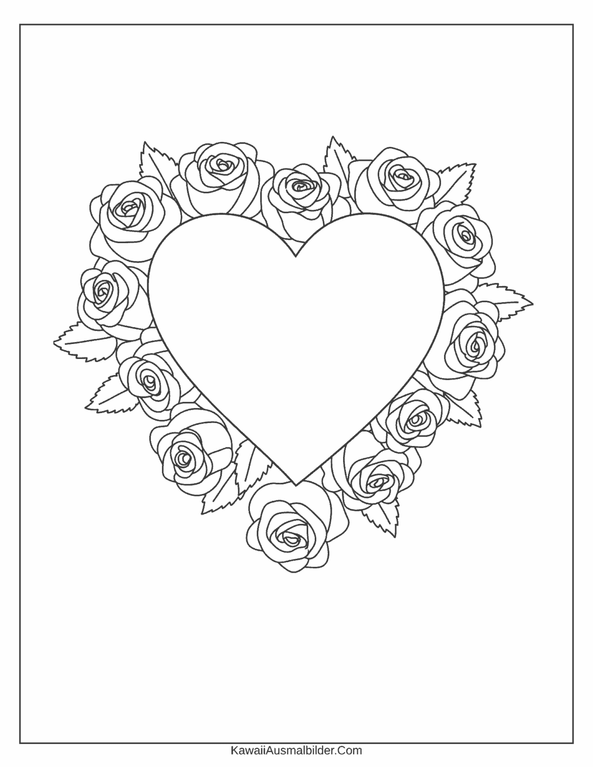 Herz-Ausmalbilder zum Ausdrucken für Kinder [PDF] - Kostenlose