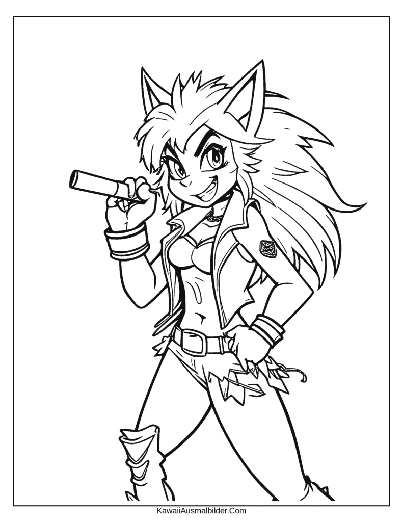 roxanne wolf ausmalbild