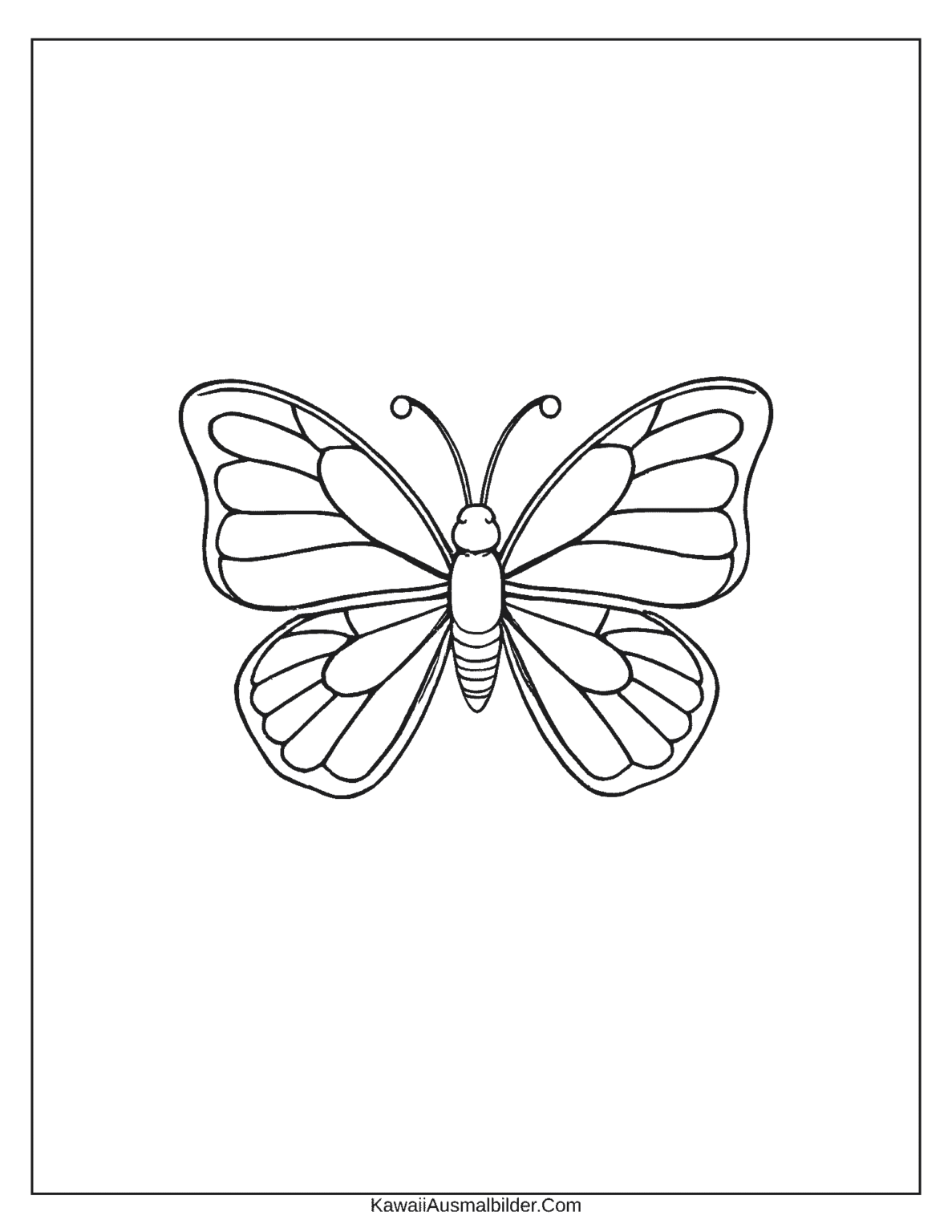 Kostenlose Schmetterling Ausmalbilder zum Ausdrucken [PDF] - Kostenlose