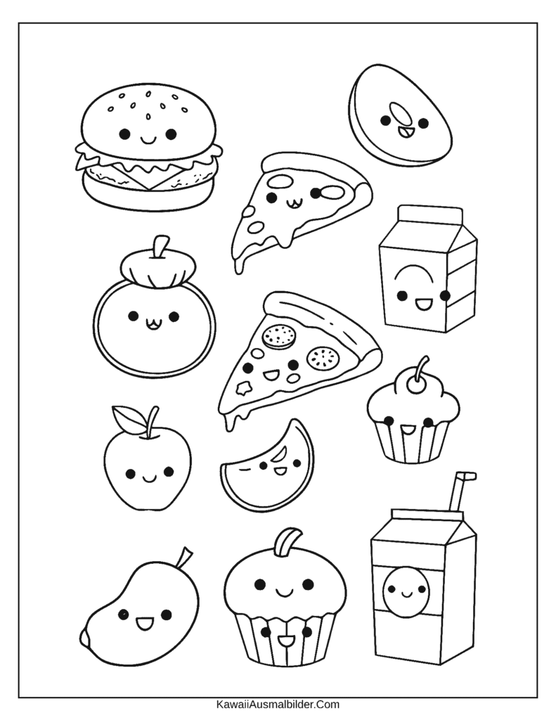 toca boca ausmalbild essen