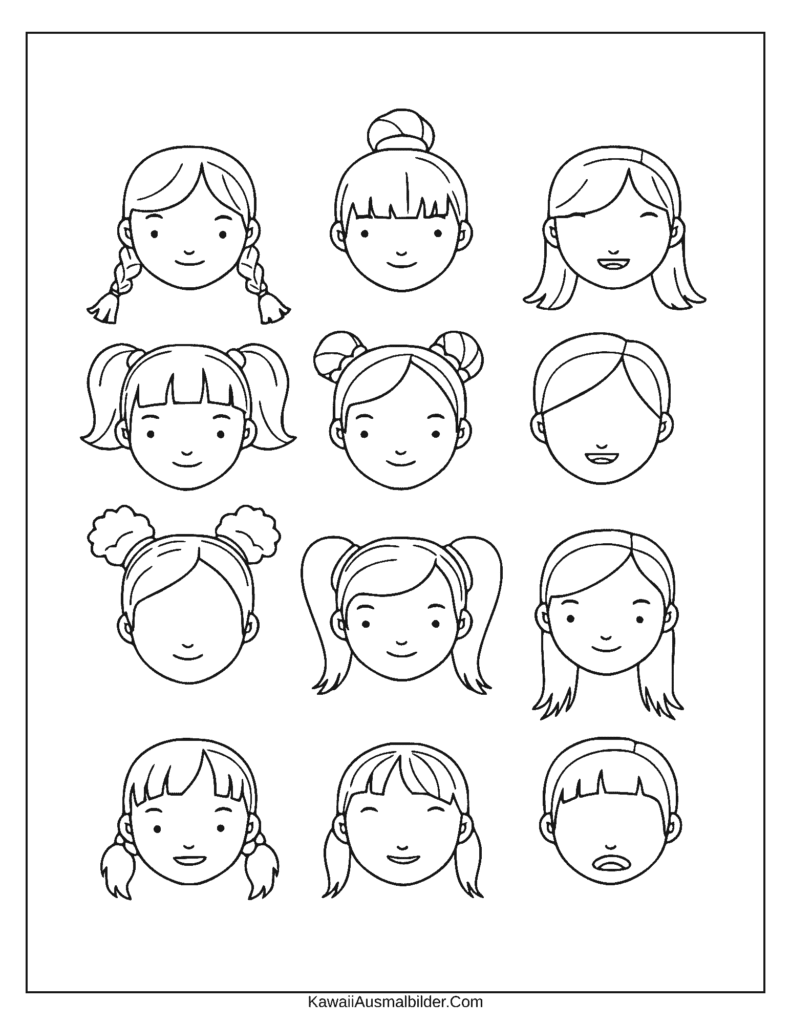 toca boca ausmalbild haare