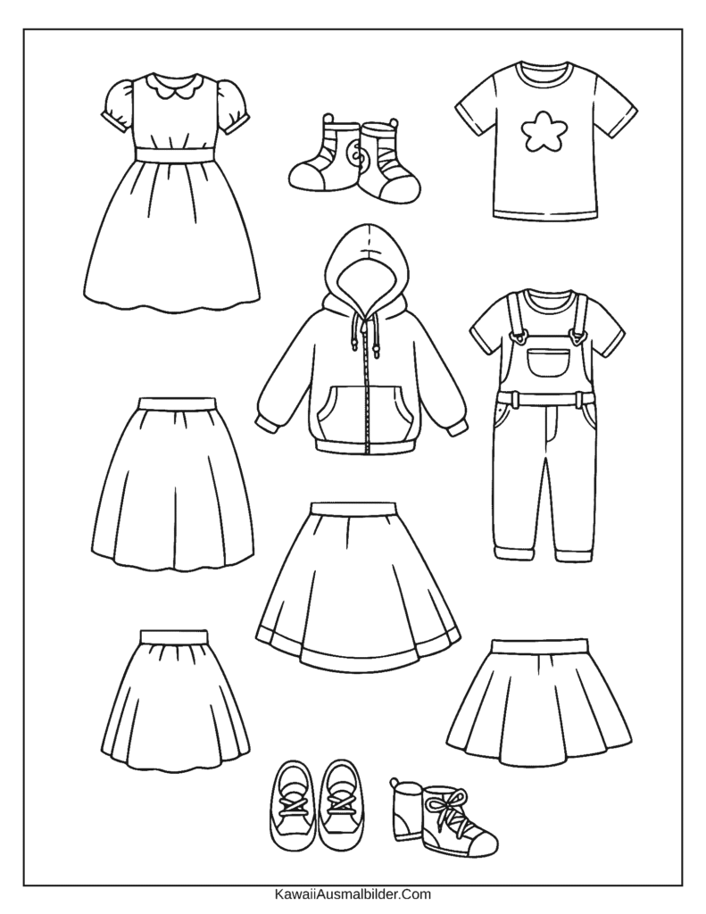 toca boca ausmalbilder kleidung