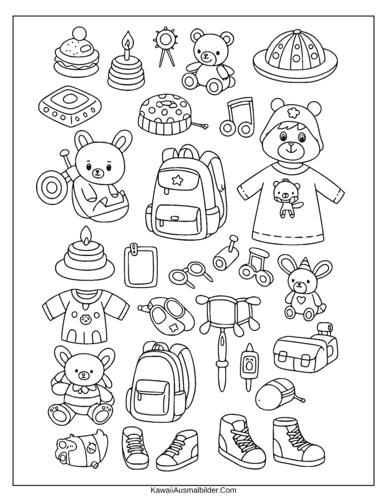 toca boca sachen ausmalbild