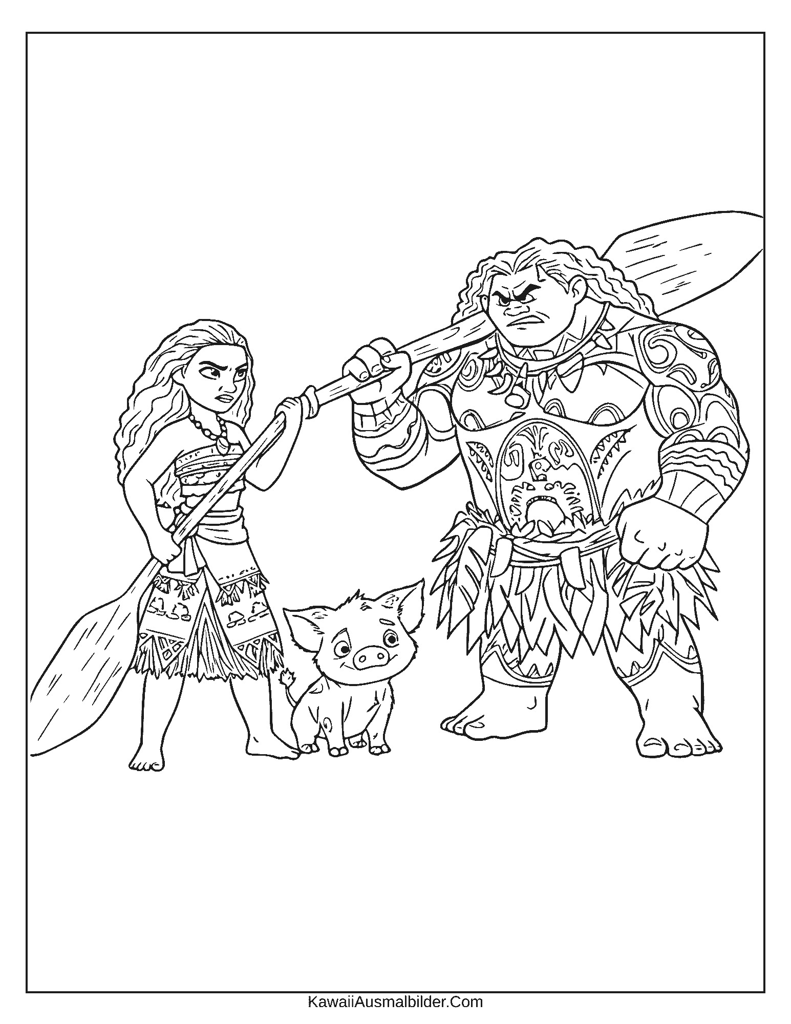 Kostenlose vaiana Ausmalbilder zum Ausdrucken [PDF] - Kostenlose ...