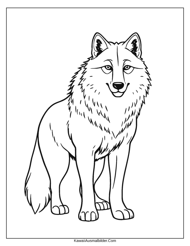 wolf ausmalbild